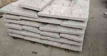 内蒙古芝麻白蘑菇石，自然面