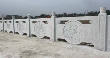 内蒙古芝麻白河道栏杆 石材栏杆