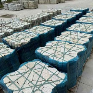 内蒙古黄金麻冰裂纹 碎拼