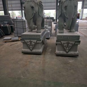 内蒙古芝麻灰花岗岩对象 芝麻白芝麻灰大象