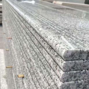 内蒙古芝麻白楼梯踏步 花岗岩楼梯板材