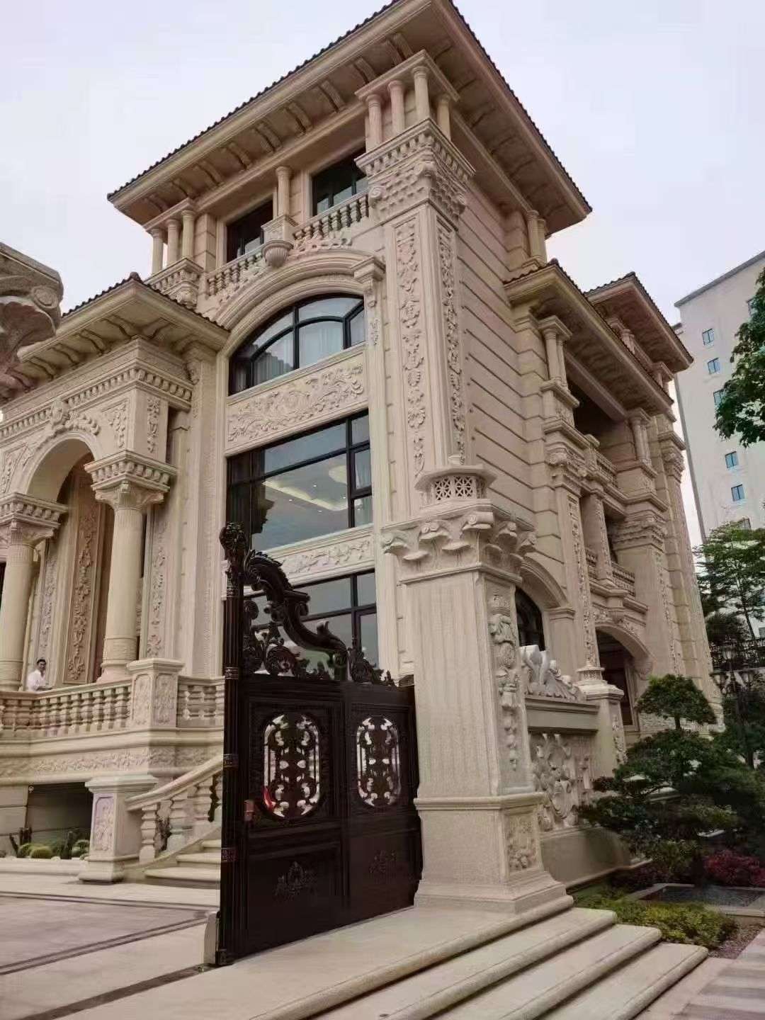 内蒙古黄金麻别墅外墙异形定制
